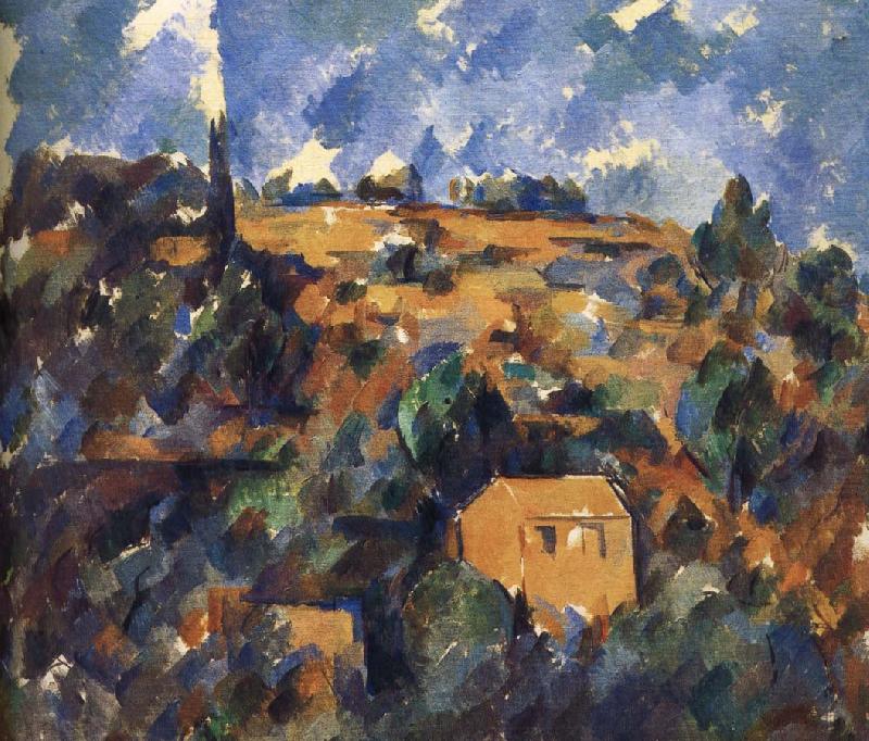 van het huis op een heuvel, Paul Cezanne